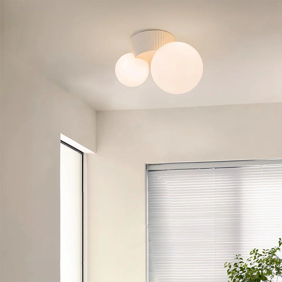 Dubbele bol plafondlamp