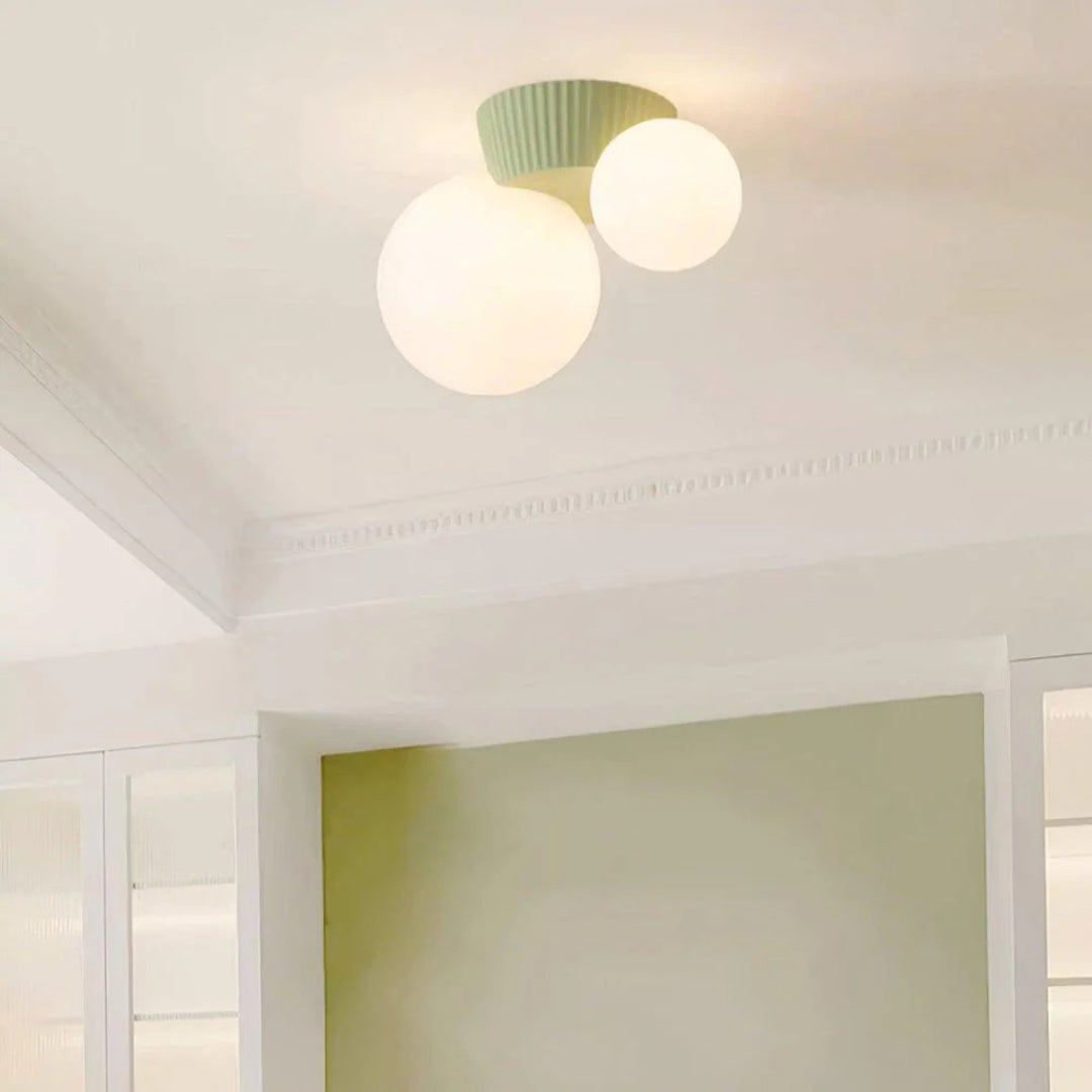 Dubbele bol plafondlamp