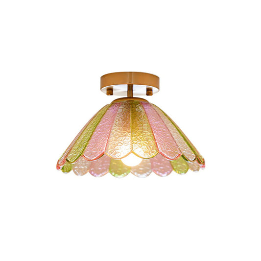 Retro Gekleurde Glazen Plafondlamp