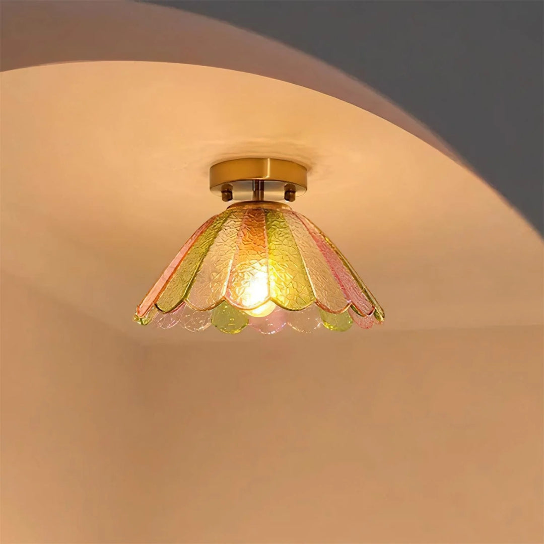 Retro Gekleurde Glazen Plafondlamp