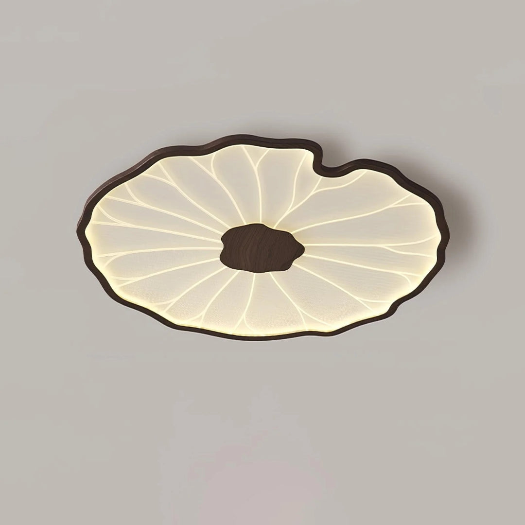 Bladvormige houten LED plafondlamp