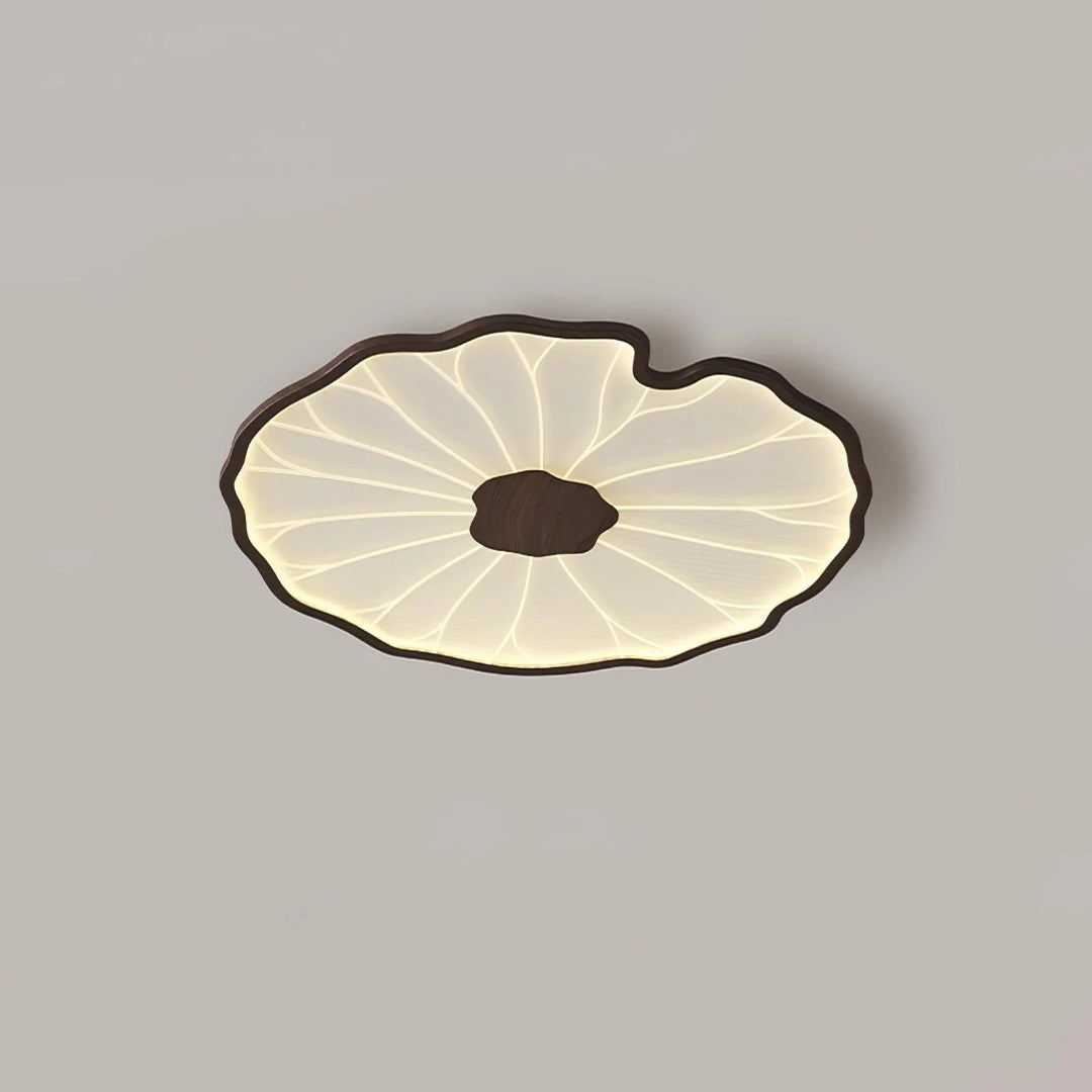 Bladvormige houten LED plafondlamp
