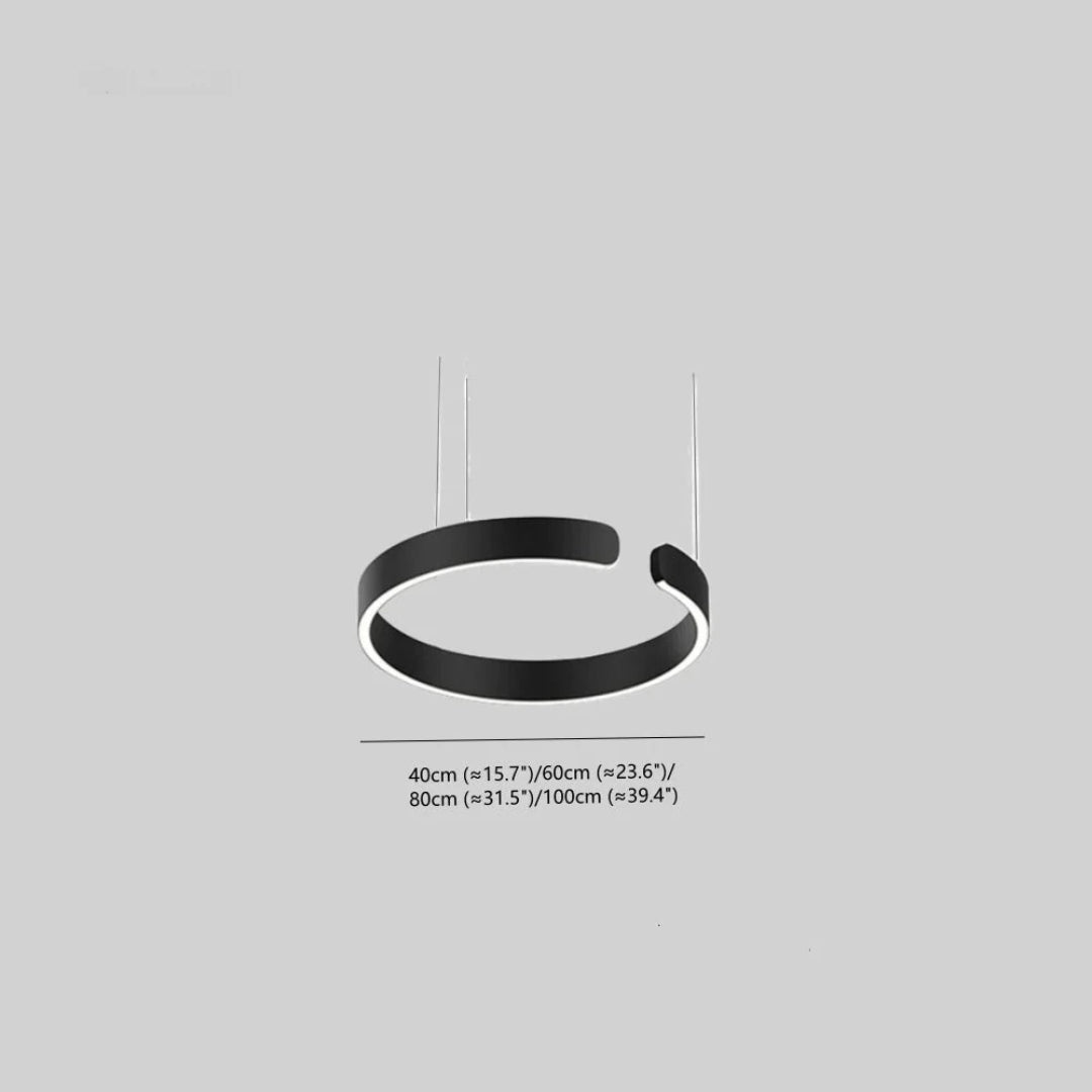 Cirkelvormige LED metalen hanglamp