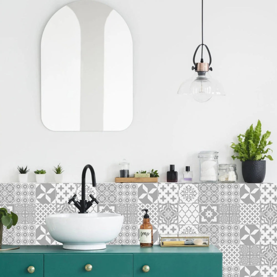 Bohemian tegelset met patroon