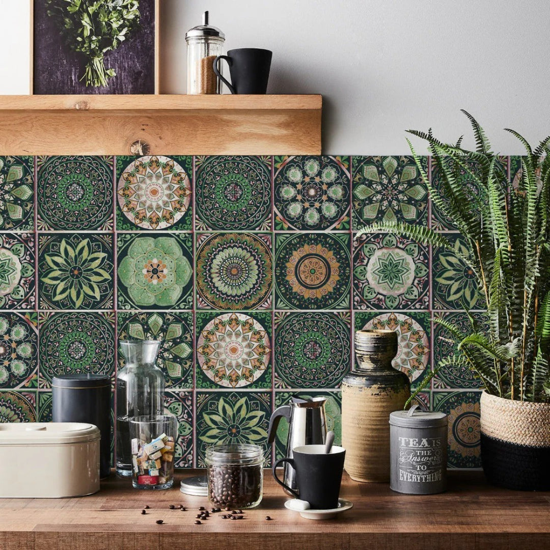 Bohemian tegelset met patroon