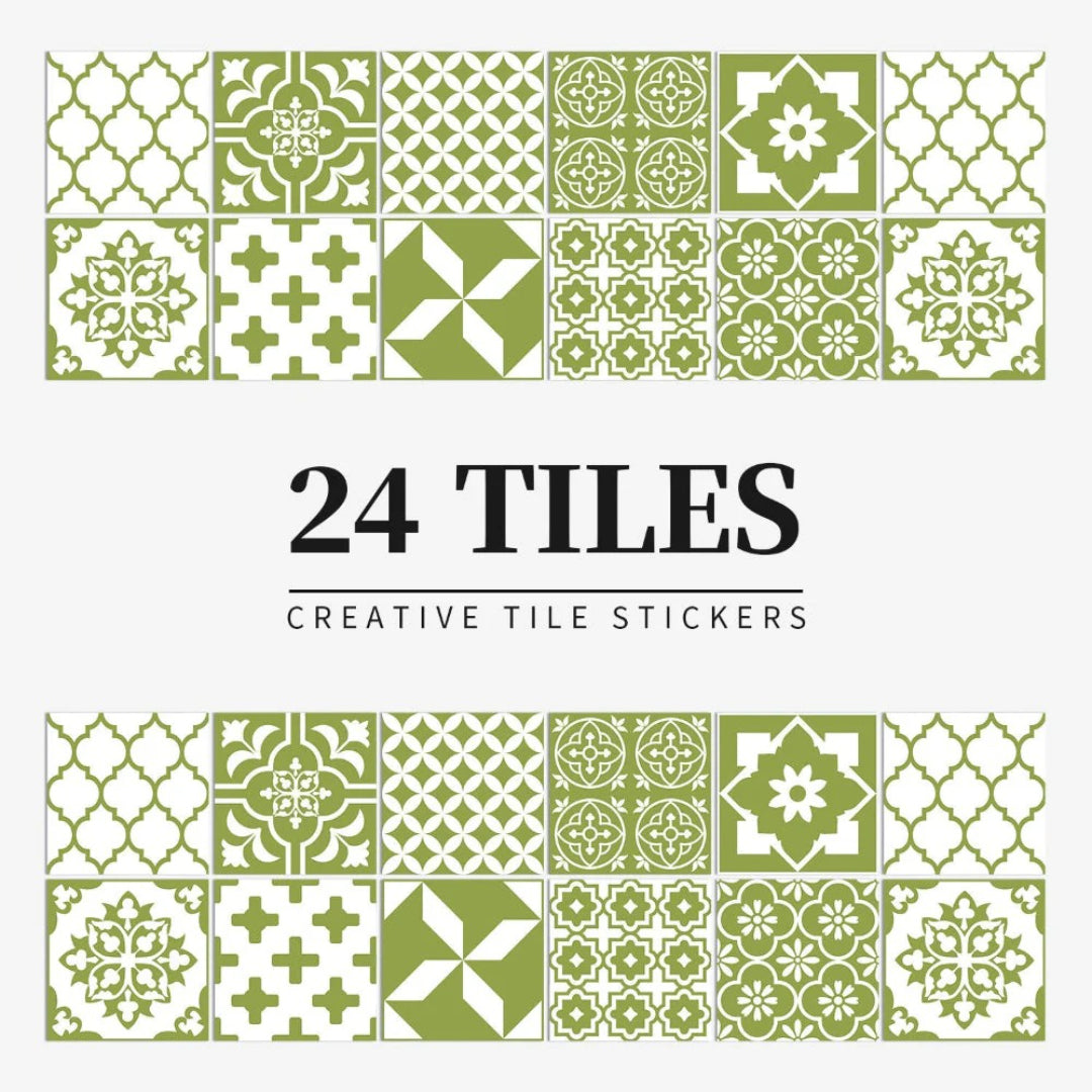 Bohemian tegelset met patroon