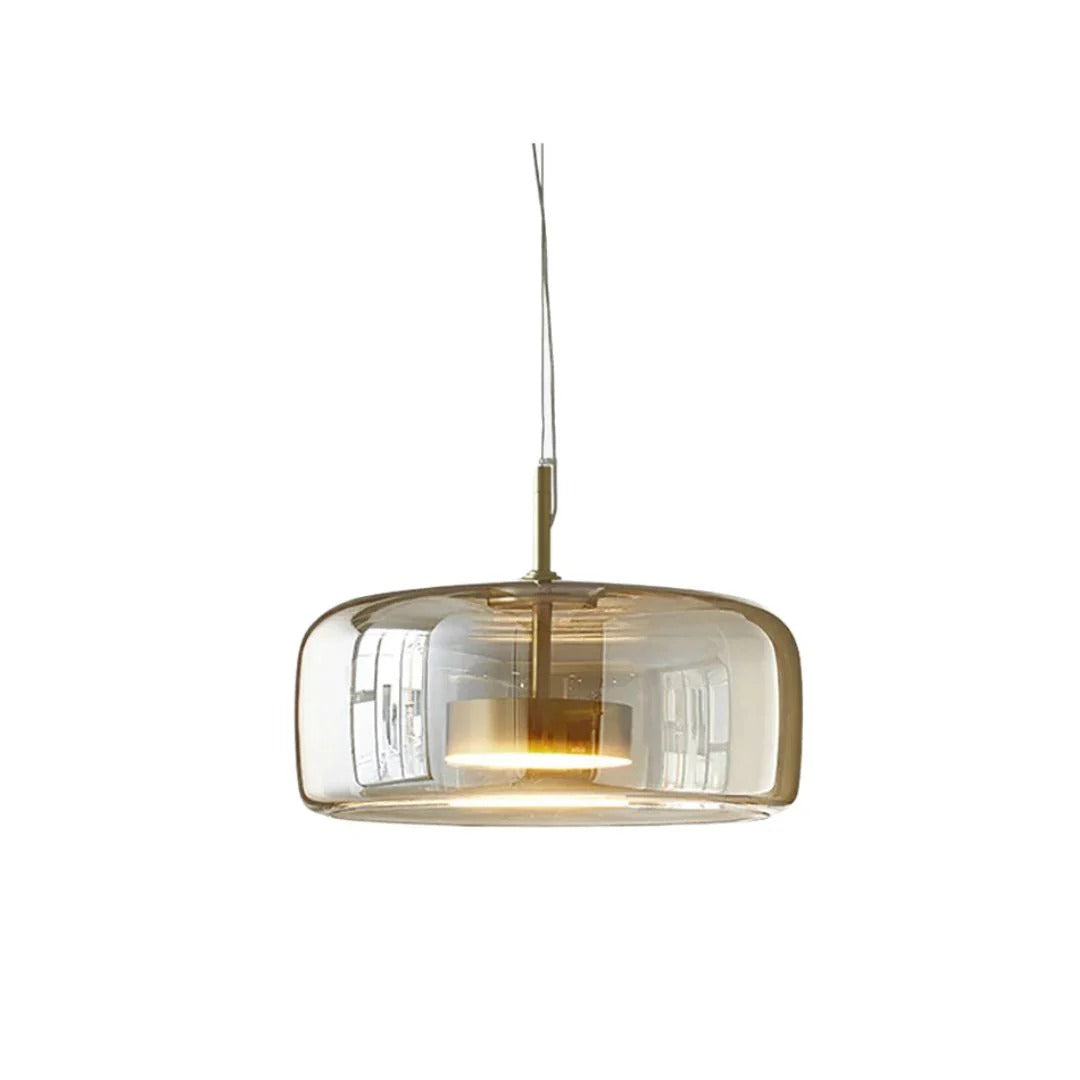 Glazen LED koepel hanglamp