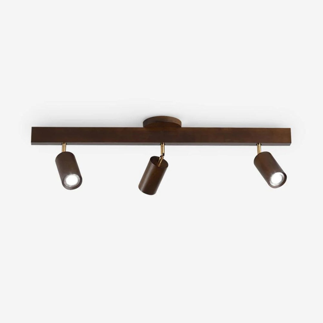 Houten verstelbare rail plafondlamp