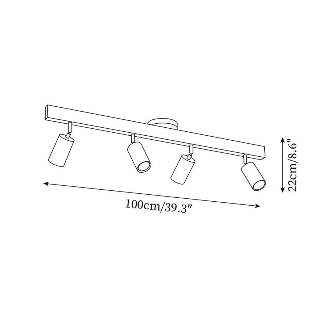 Houten verstelbare rail plafondlamp