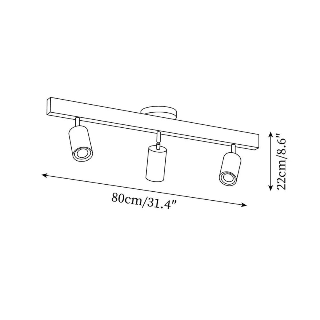 Houten verstelbare rail plafondlamp