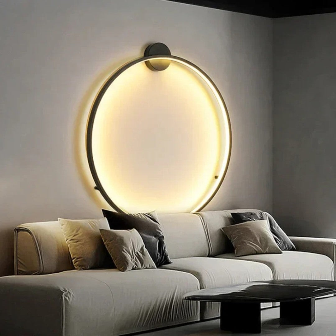 Minimalistische Cirkelvormige LED Wandlamp