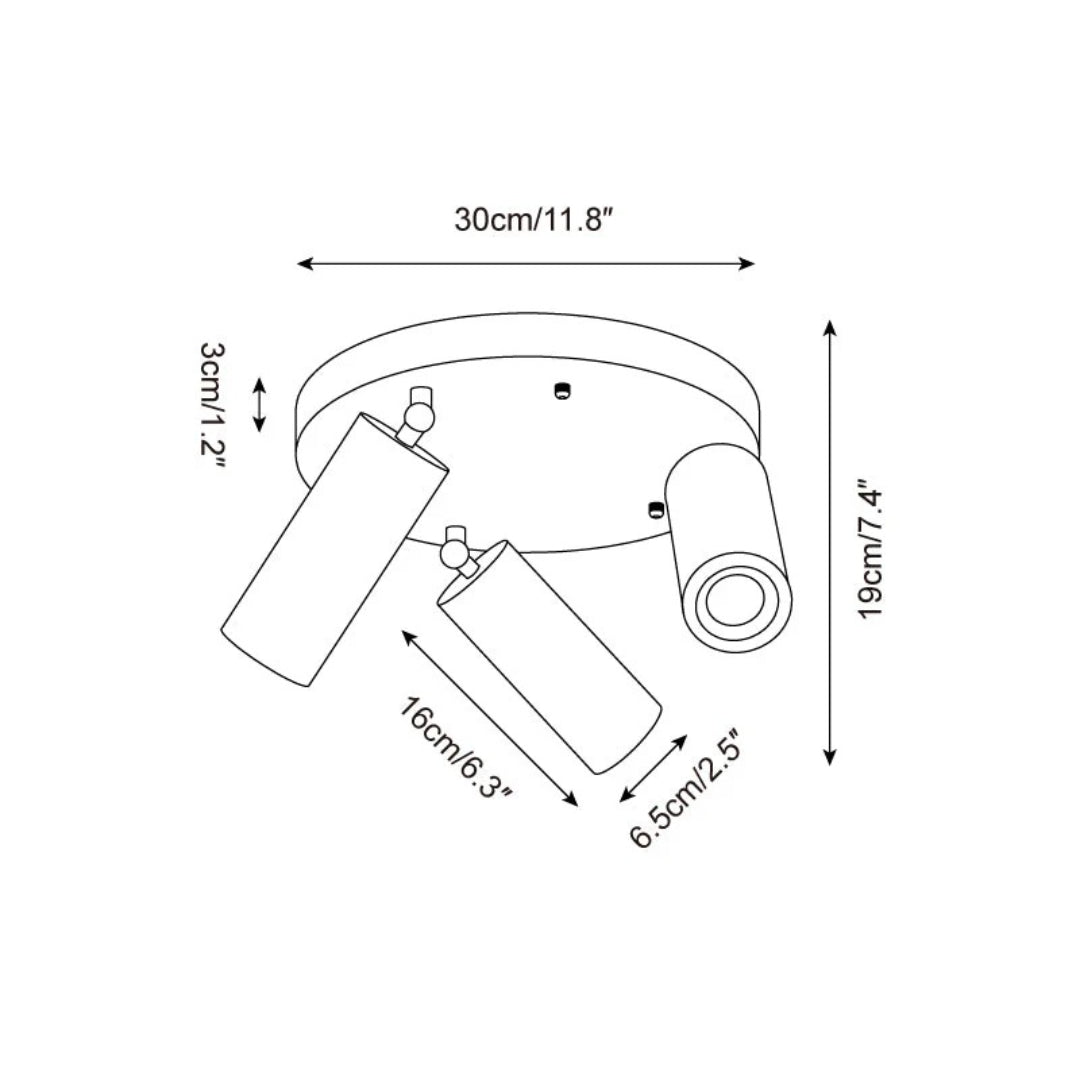 Minimalistische Travertin Cilinder Plafondlamp