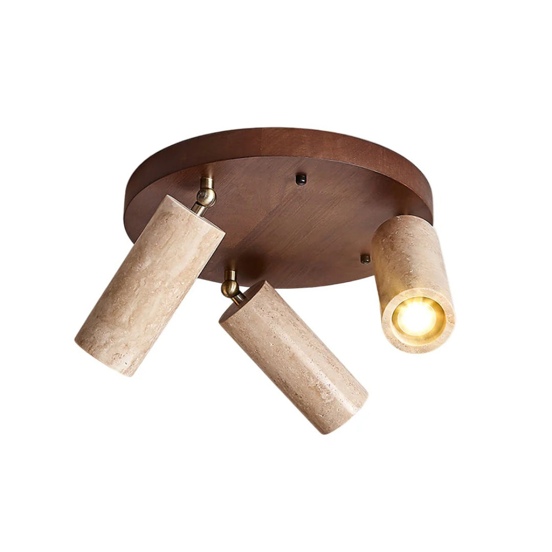 Minimalistische Travertin Cilinder Plafondlamp