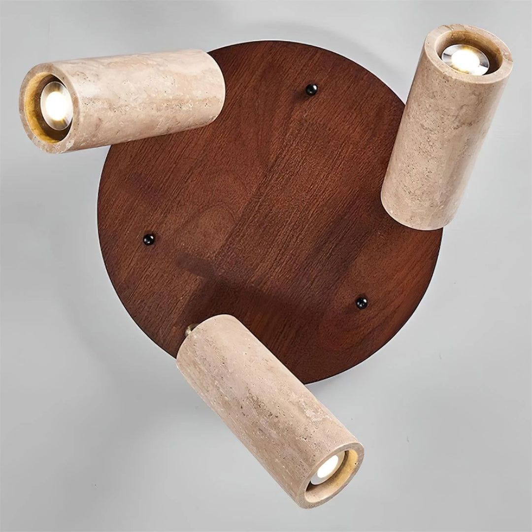 Minimalistische Travertin Cilinder Plafondlamp