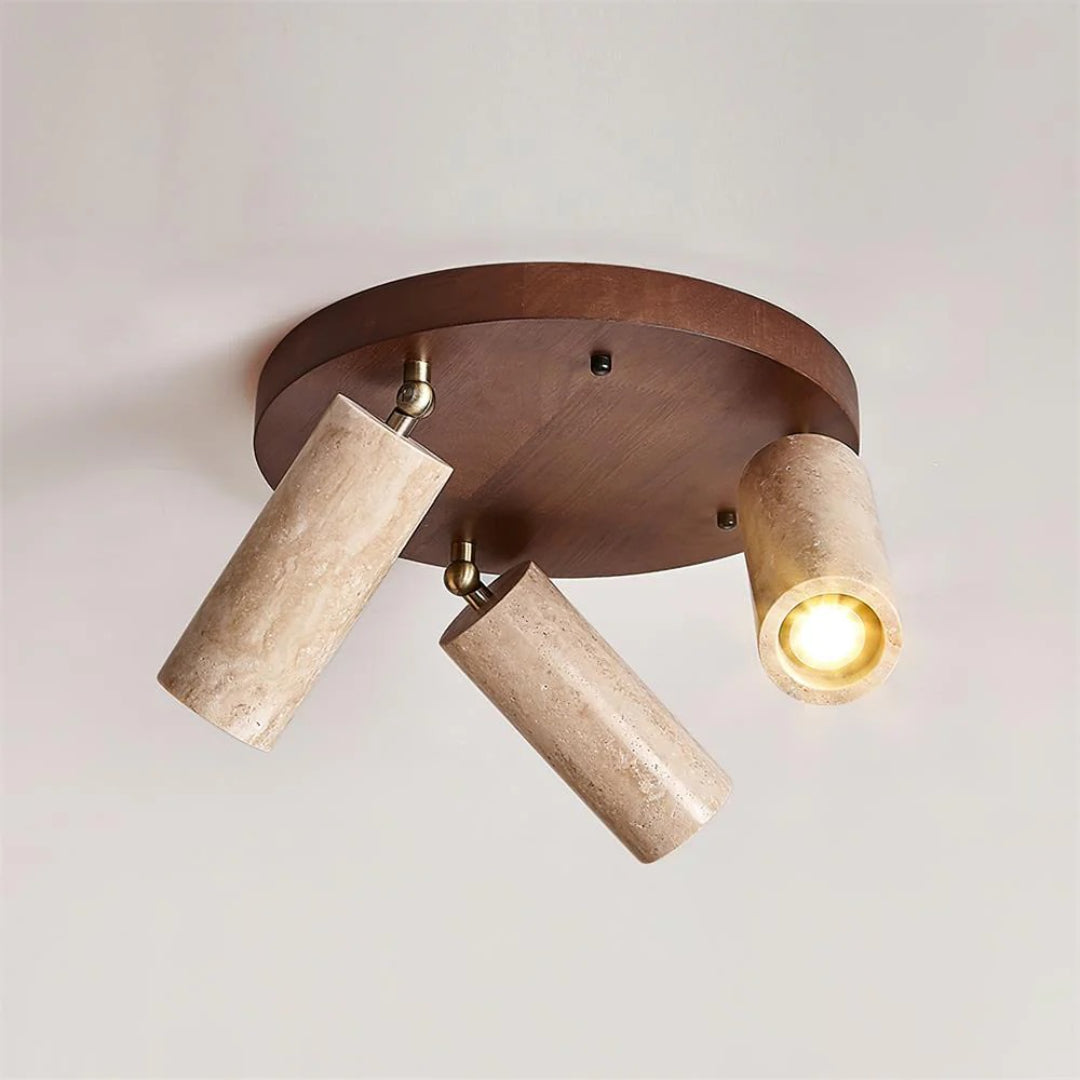 Minimalistische Travertin Cilinder Plafondlamp
