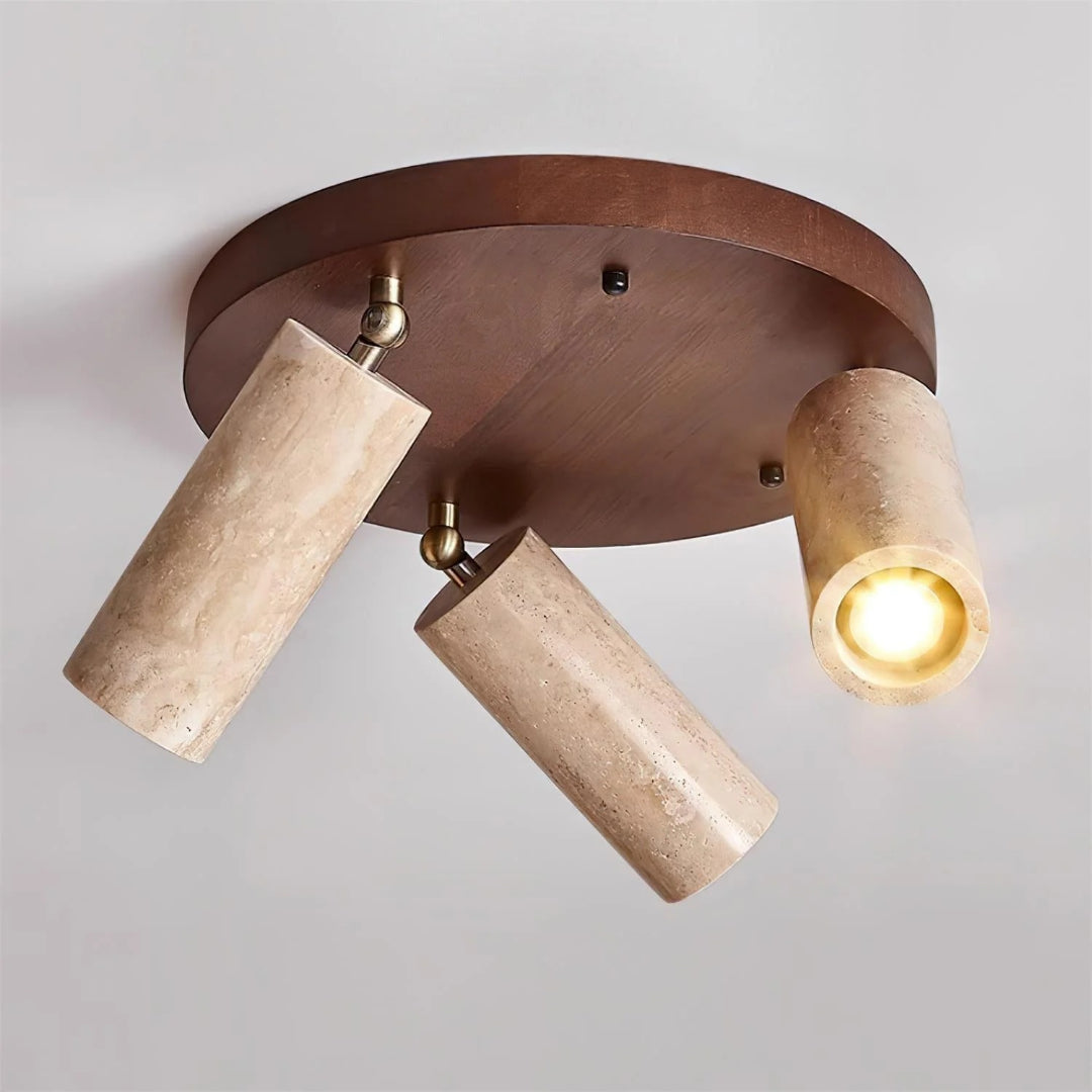Minimalistische Travertin Cilinder Plafondlamp