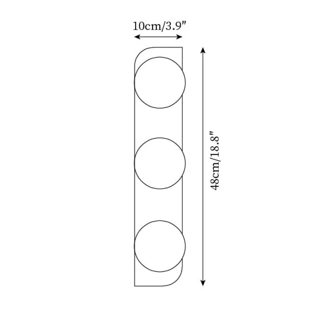 Ronde Stenen Wandlamp