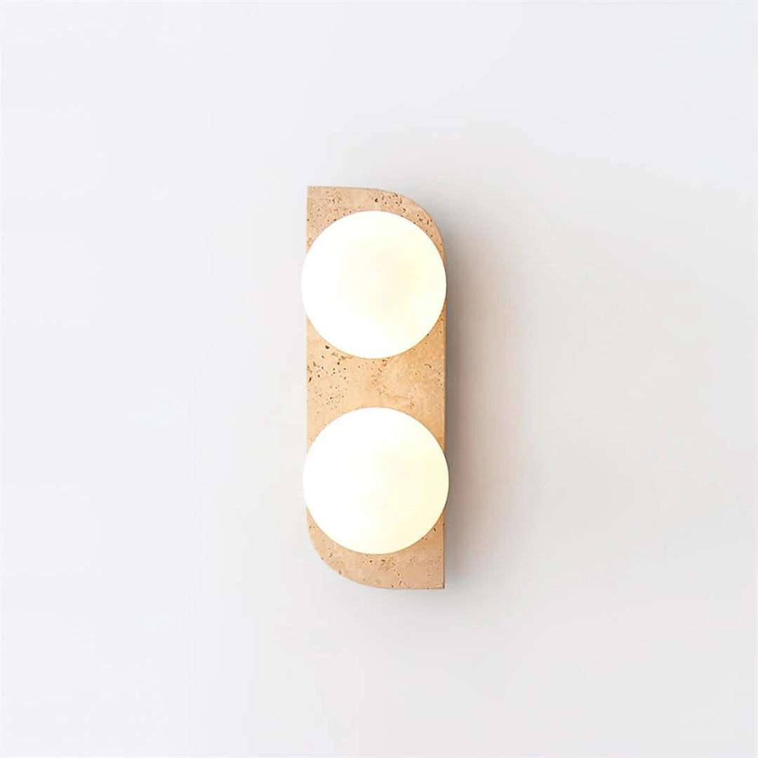 Ronde Stenen Wandlamp