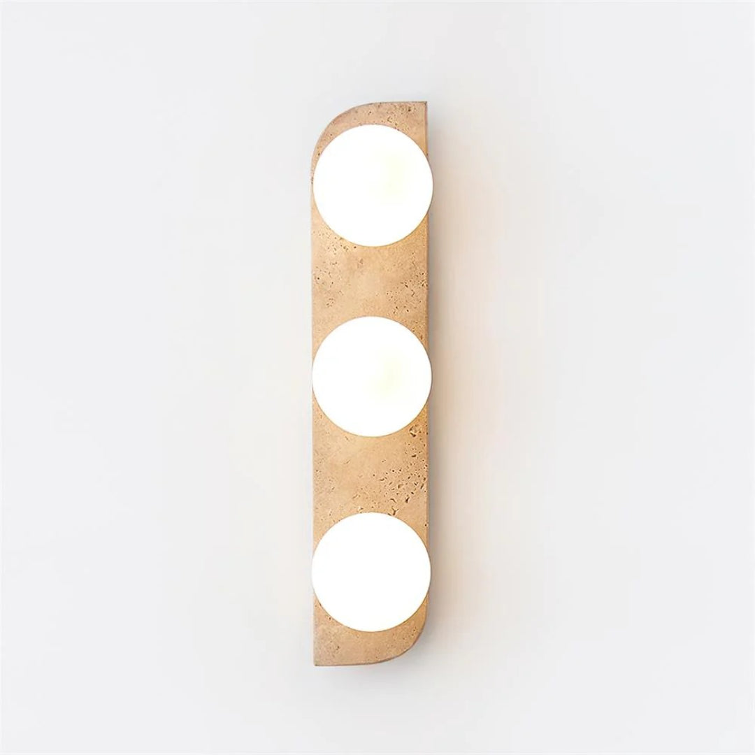 Ronde Stenen Wandlamp