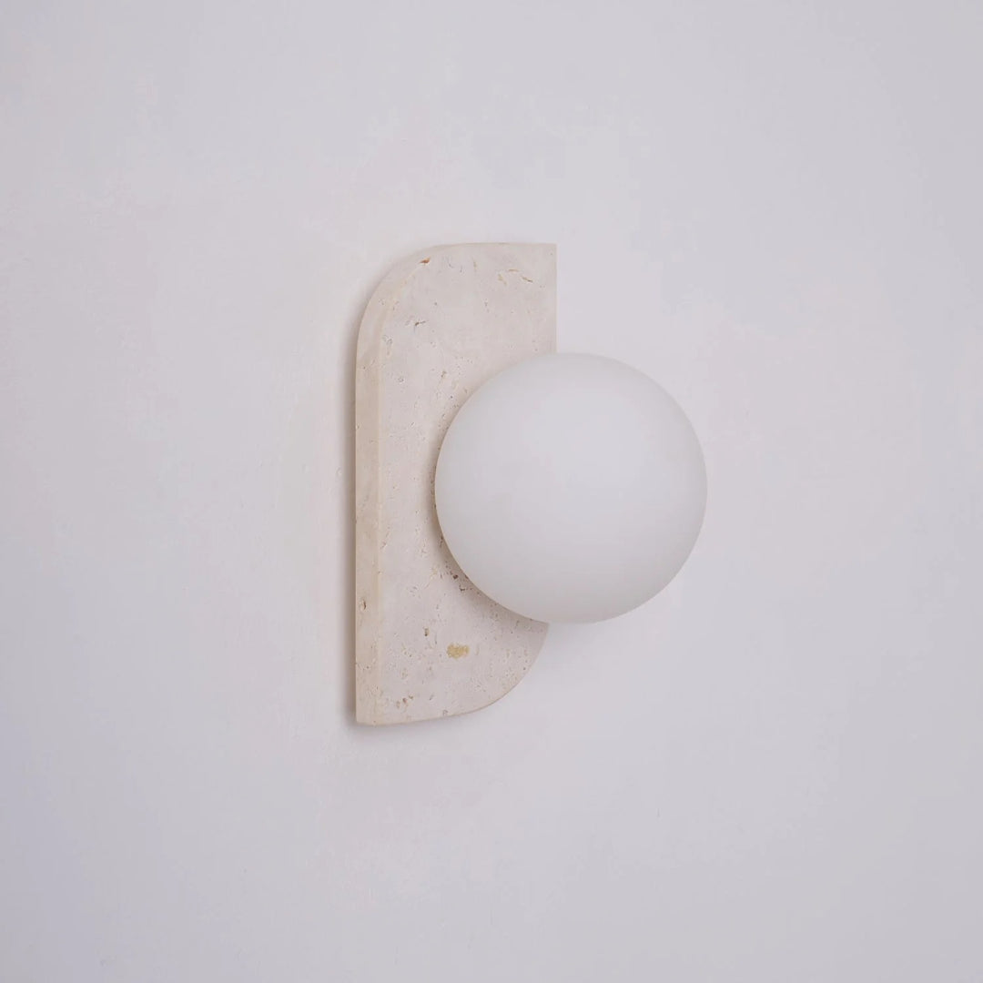 Ronde Stenen Wandlamp