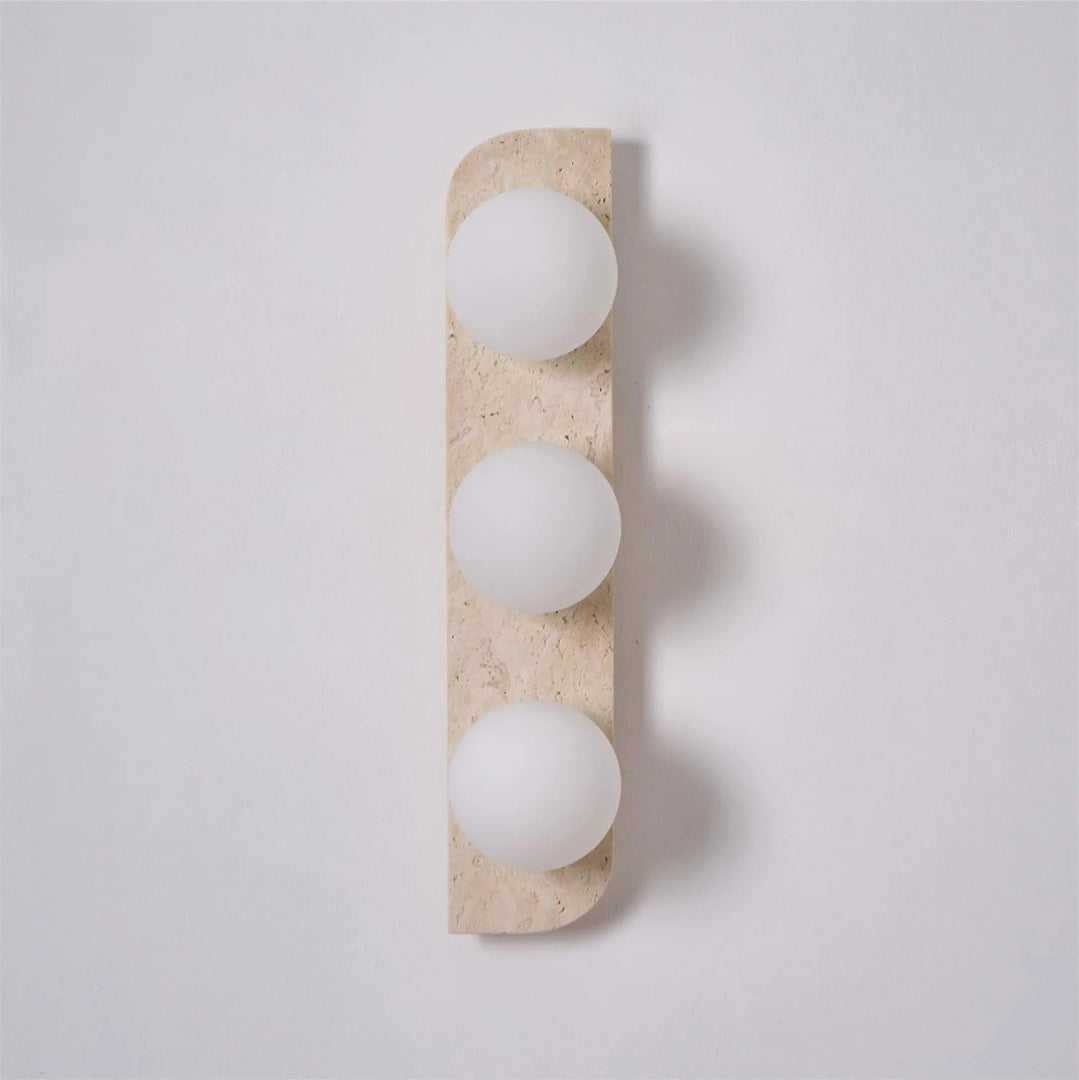 Ronde Stenen Wandlamp