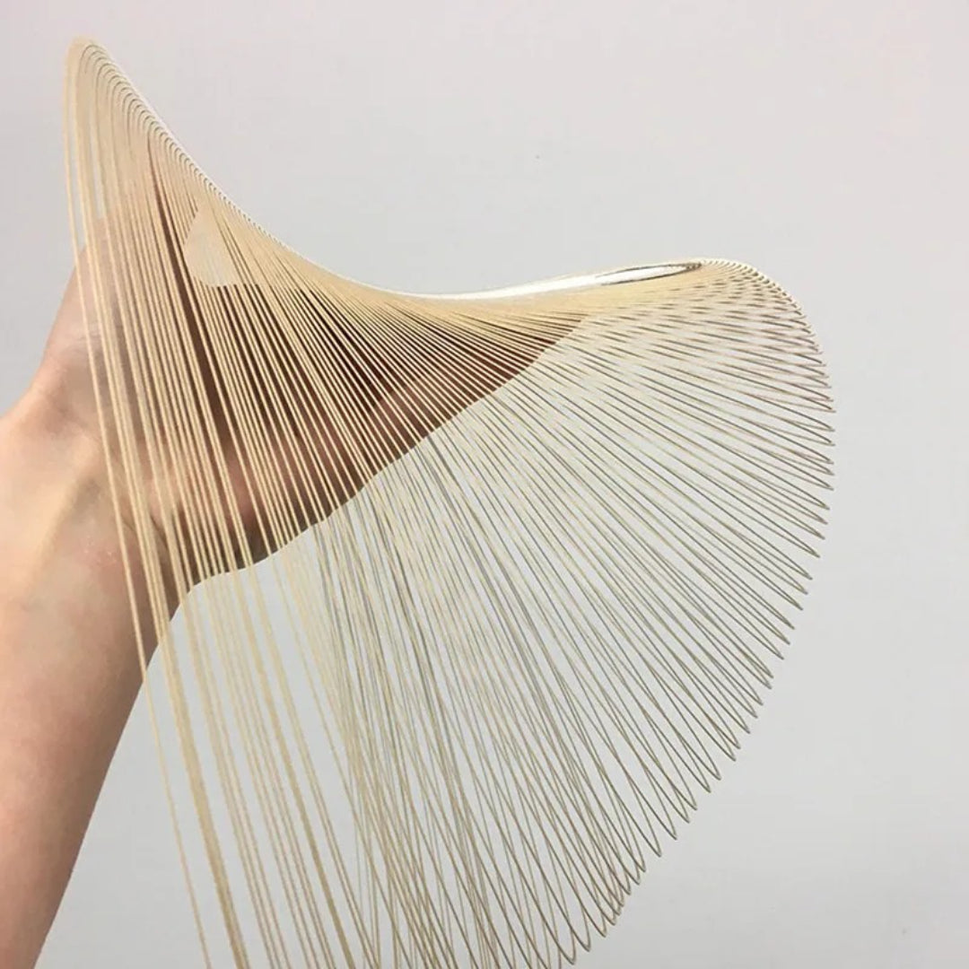 Minimalistische Gebogen Houten Hanglamp