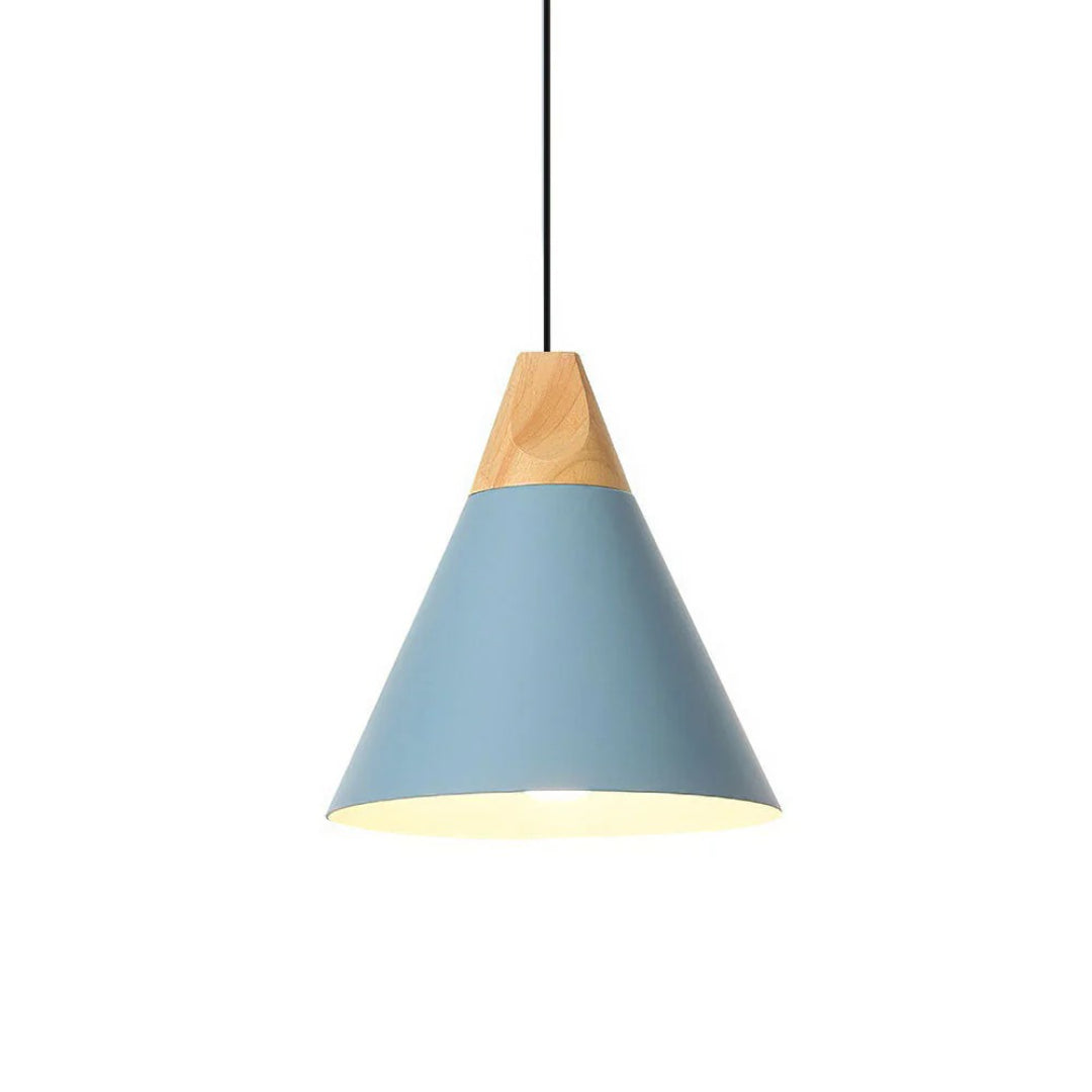 Scandinavische Houten Metalen Hanglamp