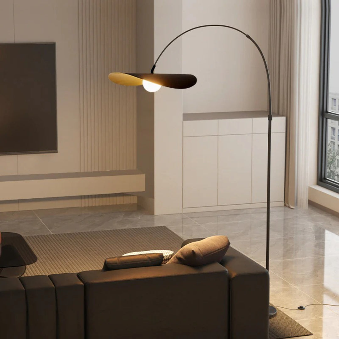 Wabi Sabi Gebogen Metalen Vloerlamp