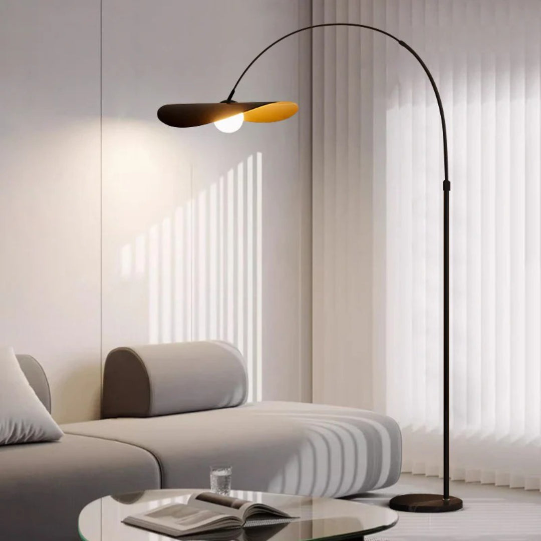 Wabi Sabi Gebogen Metalen Vloerlamp