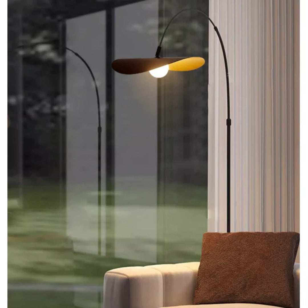 Wabi Sabi Gebogen Metalen Vloerlamp