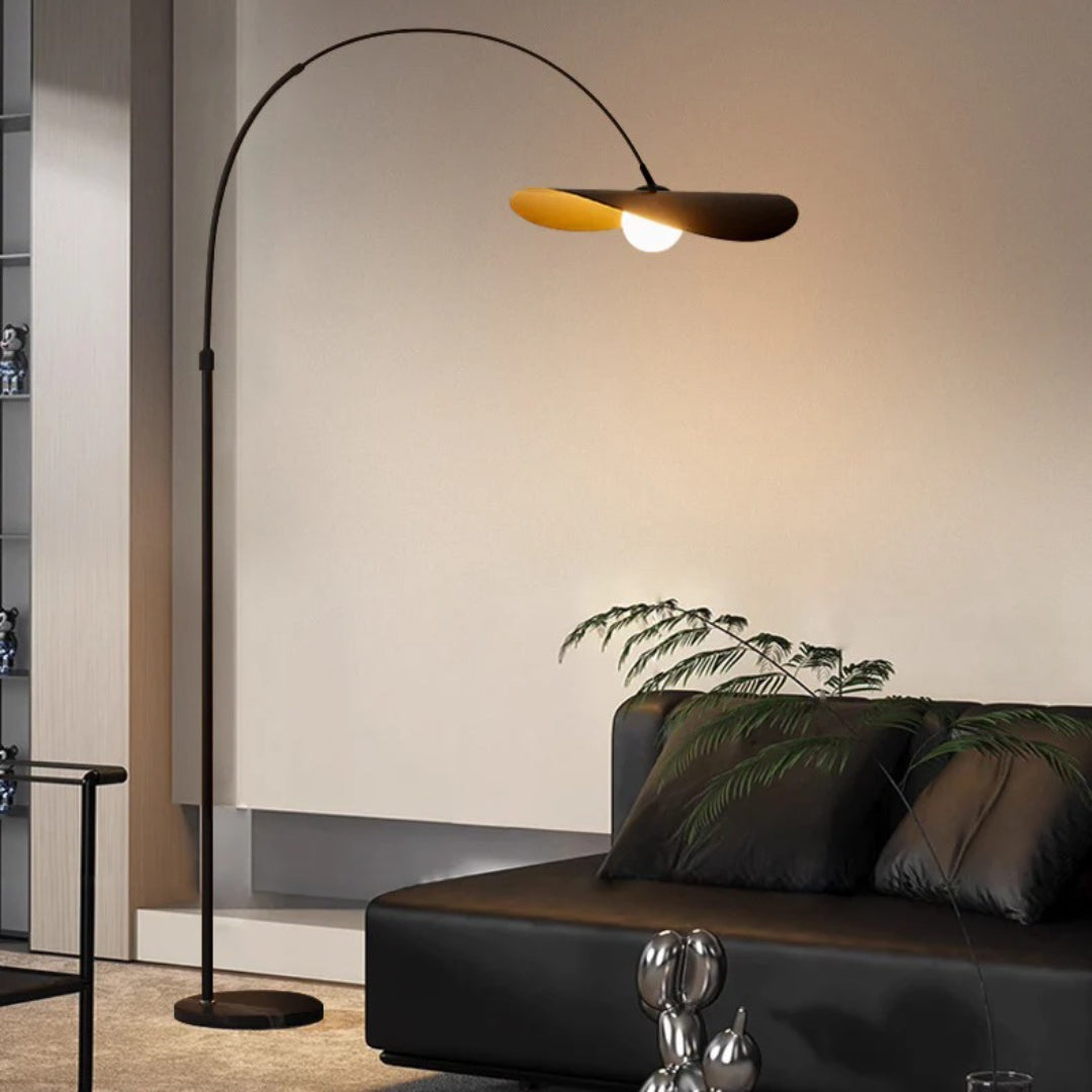 Wabi Sabi Gebogen Metalen Vloerlamp