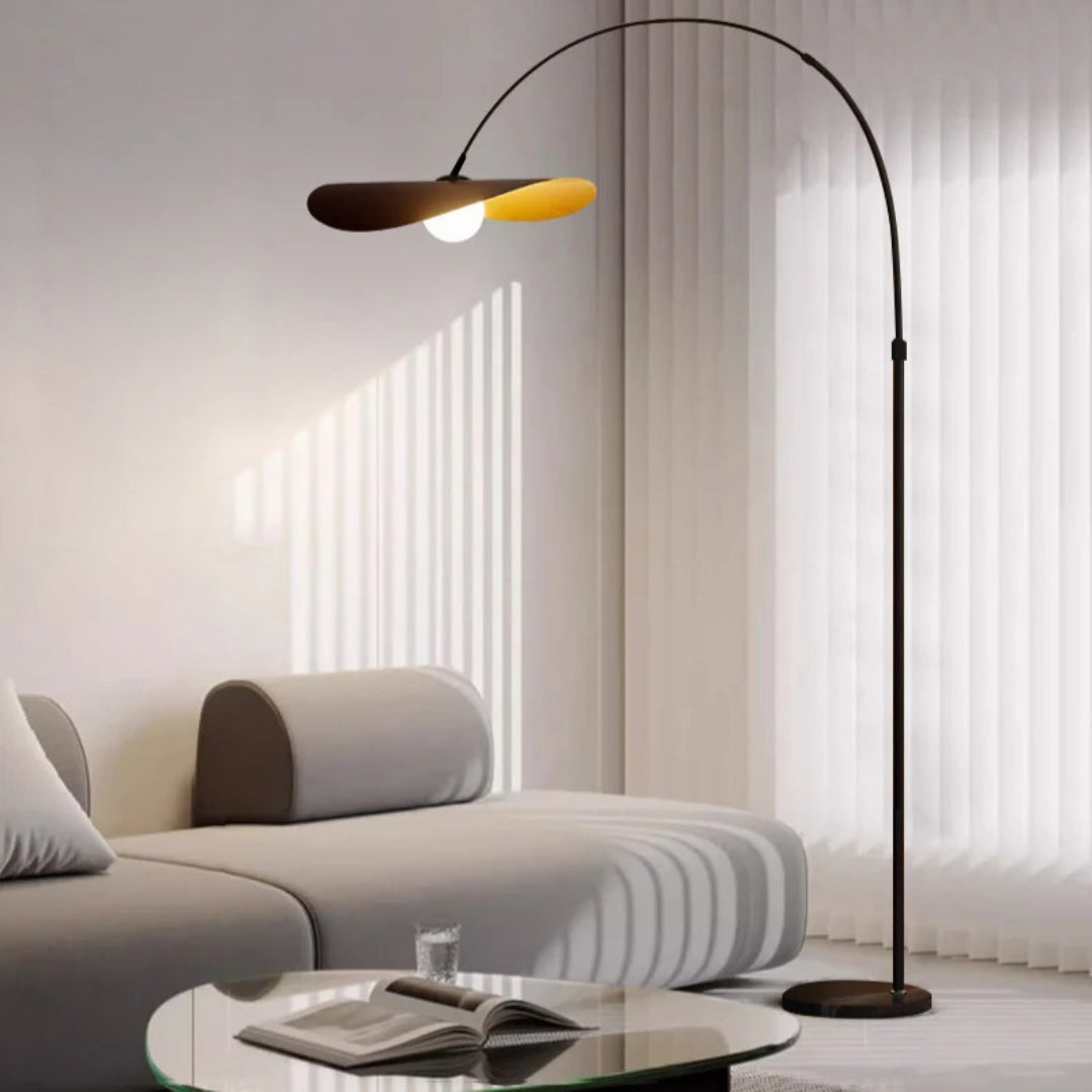 Wabi Sabi Gebogen Metalen Vloerlamp