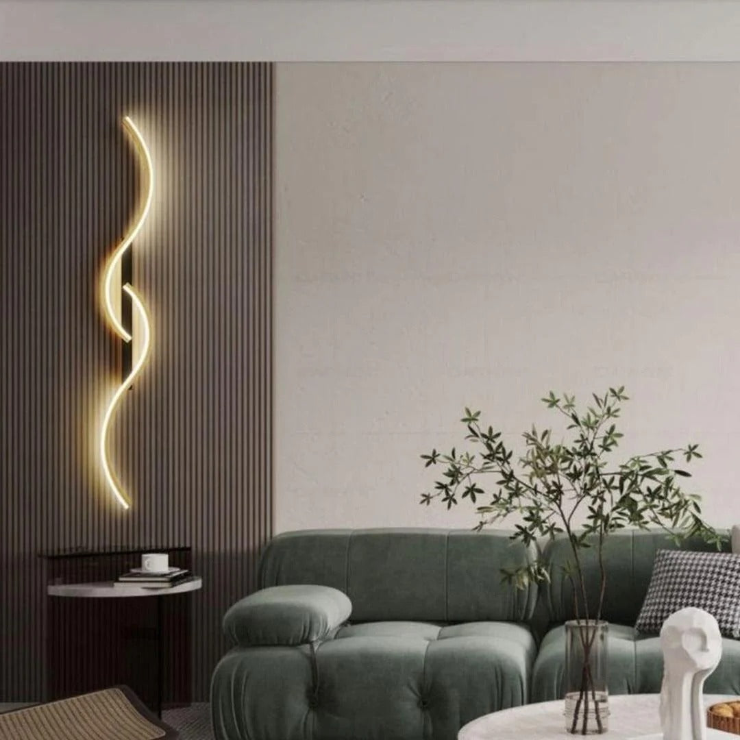 Hedendaagse gebogen LED-wandlamp