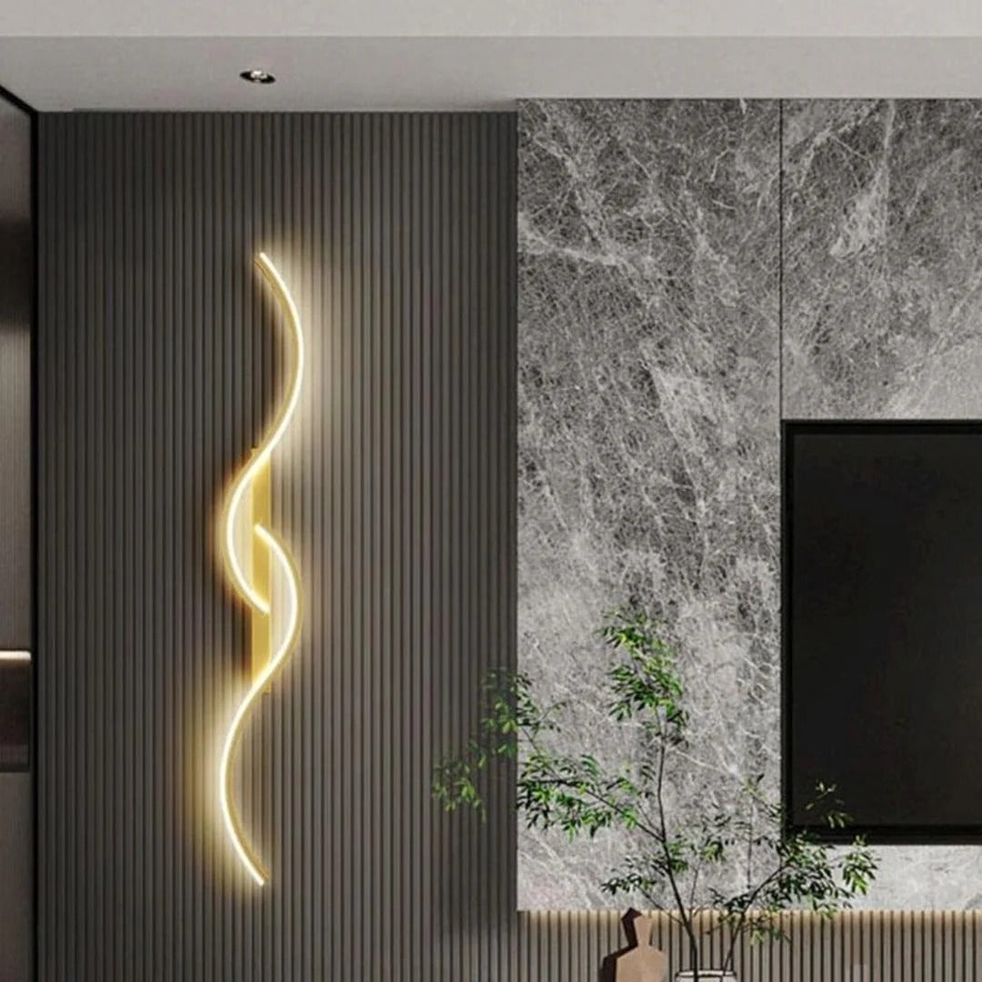 Hedendaagse gebogen LED-wandlamp