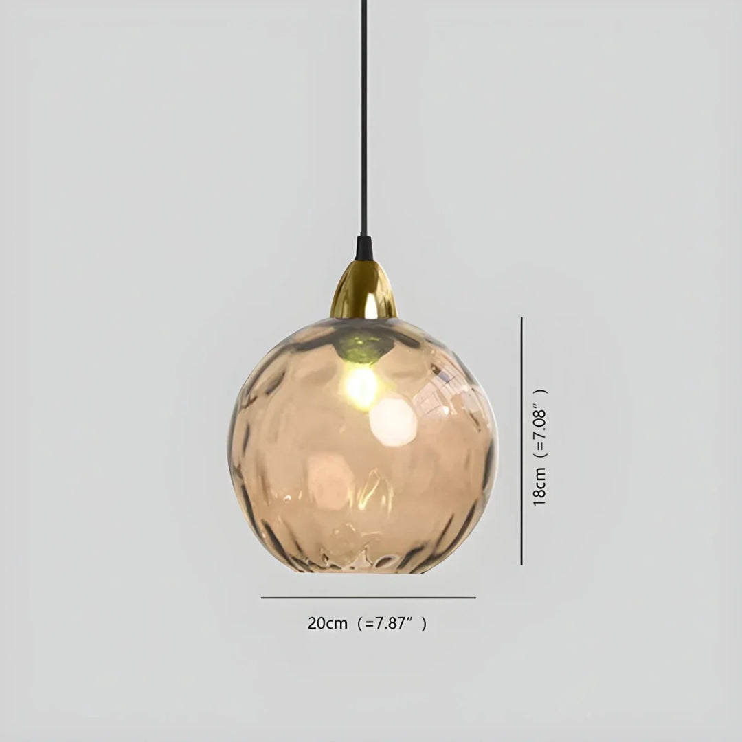 Hedendaagse Getextureerde Glazen Hanglamp