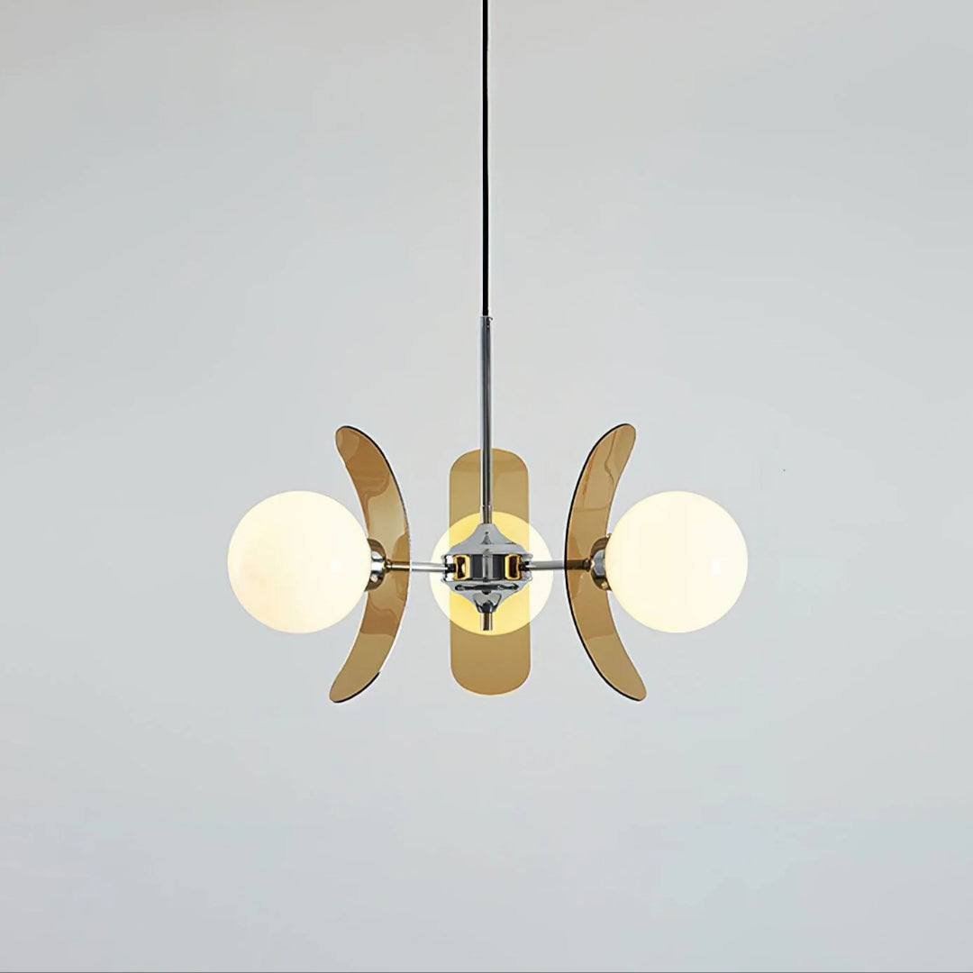 Mid-Century Glazen Hanglamp