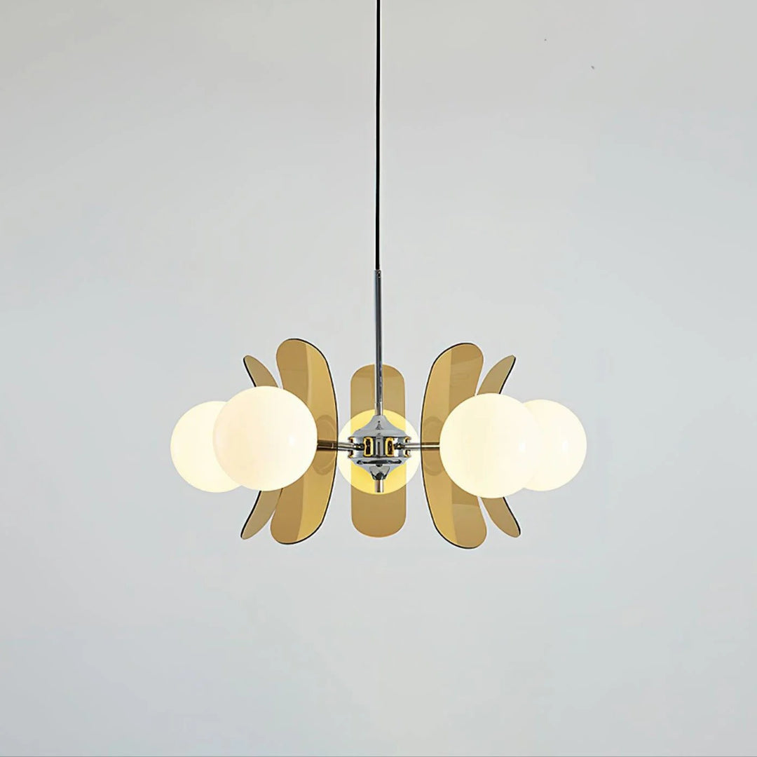 Mid-Century Glazen Hanglamp