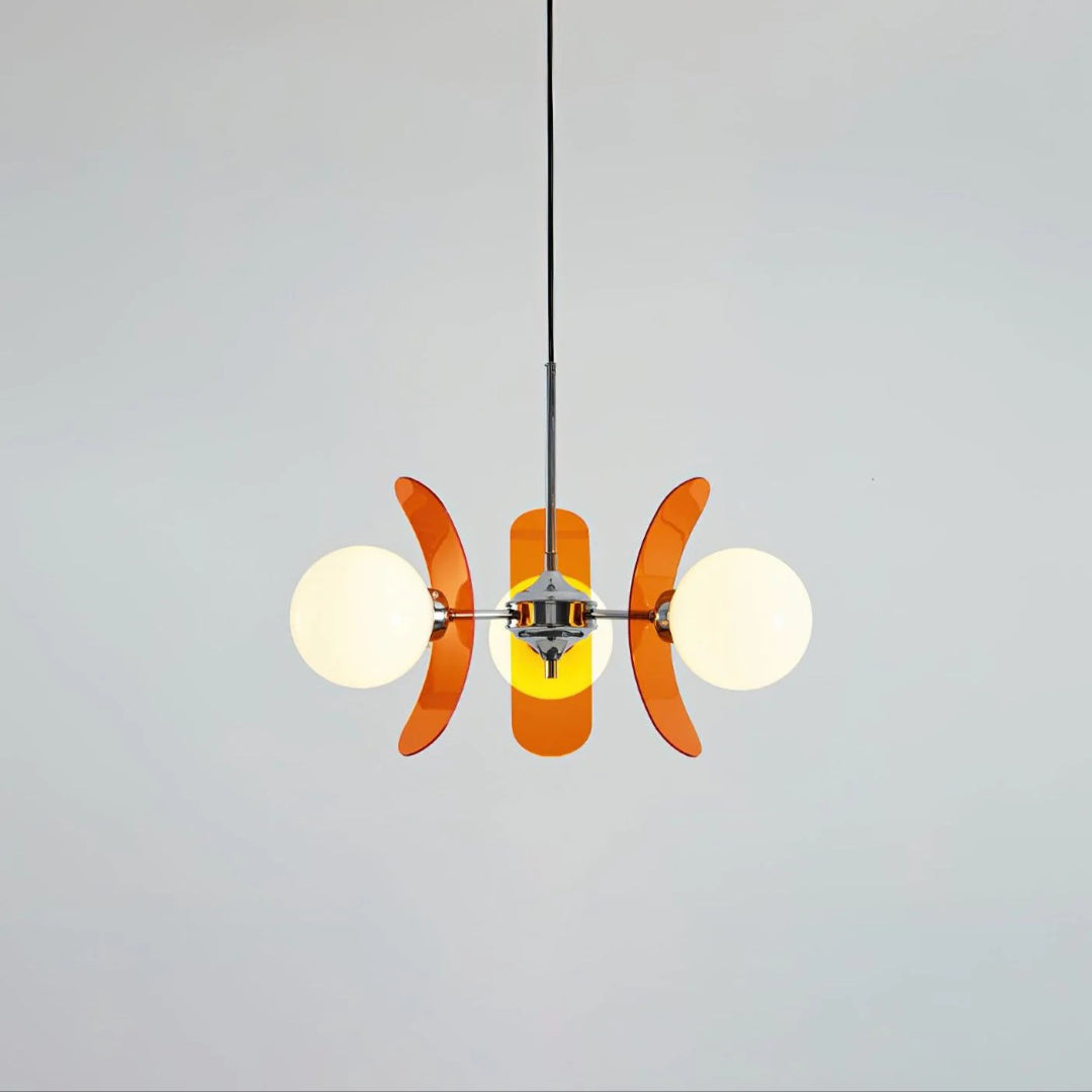 Mid-Century Glazen Hanglamp