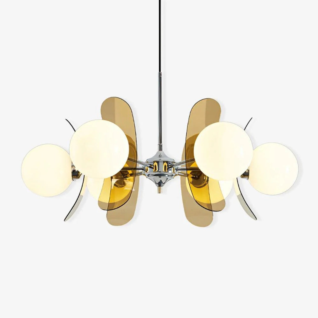 Mid-Century Glazen Hanglamp