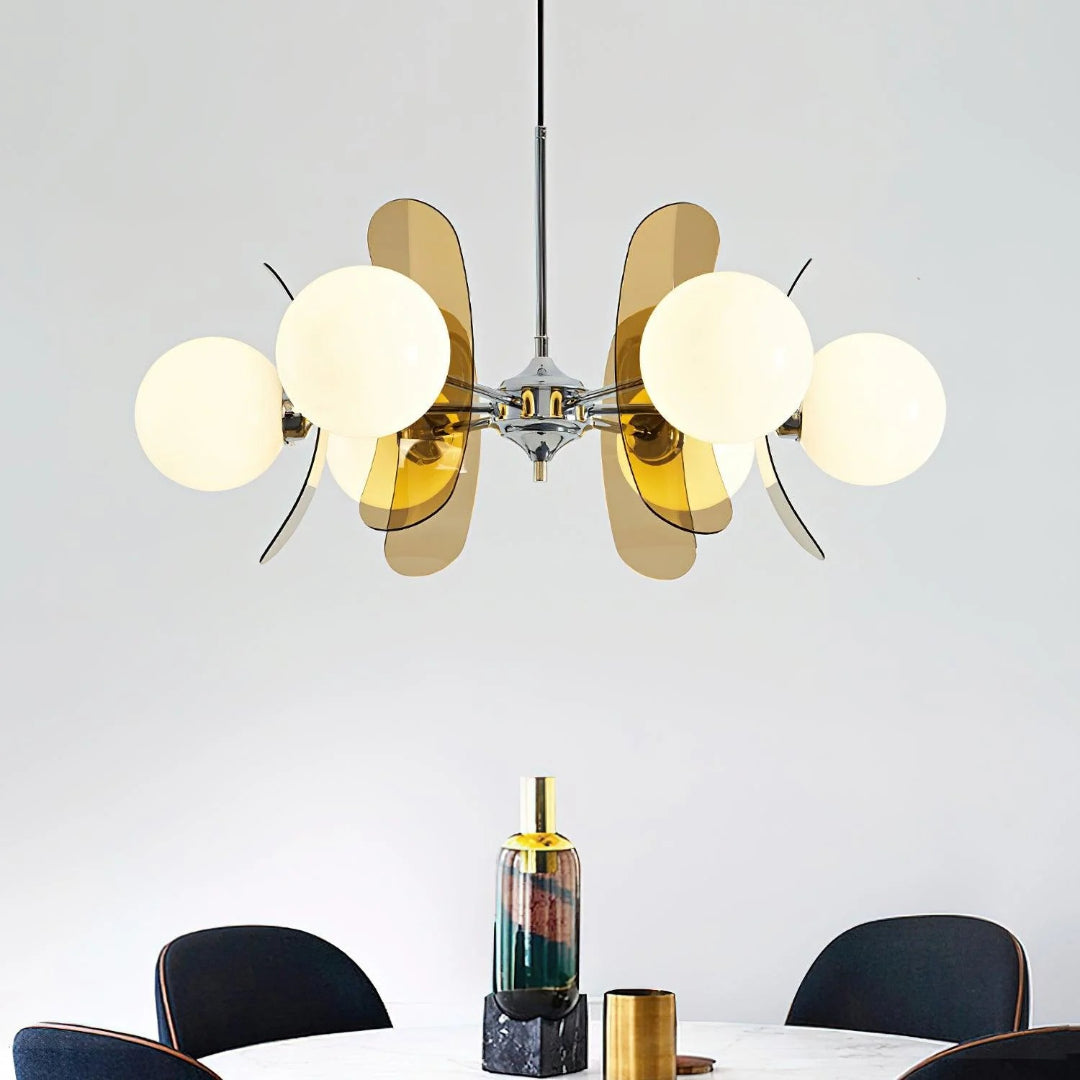 Mid-Century Glazen Hanglamp