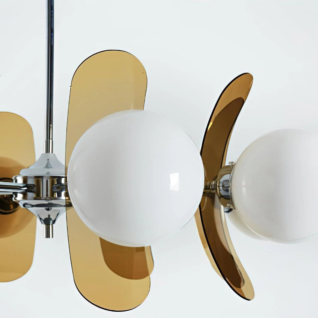 Mid-Century Glazen Hanglamp