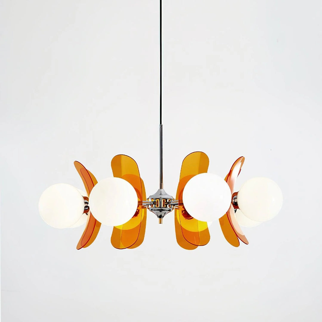 Mid-Century Glazen Hanglamp