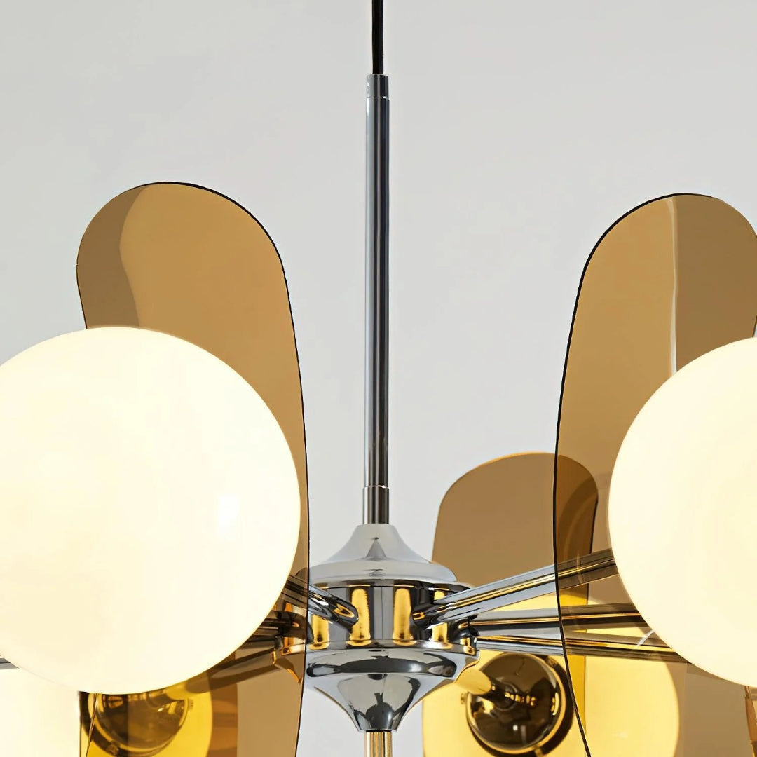 Mid-Century Glazen Hanglamp