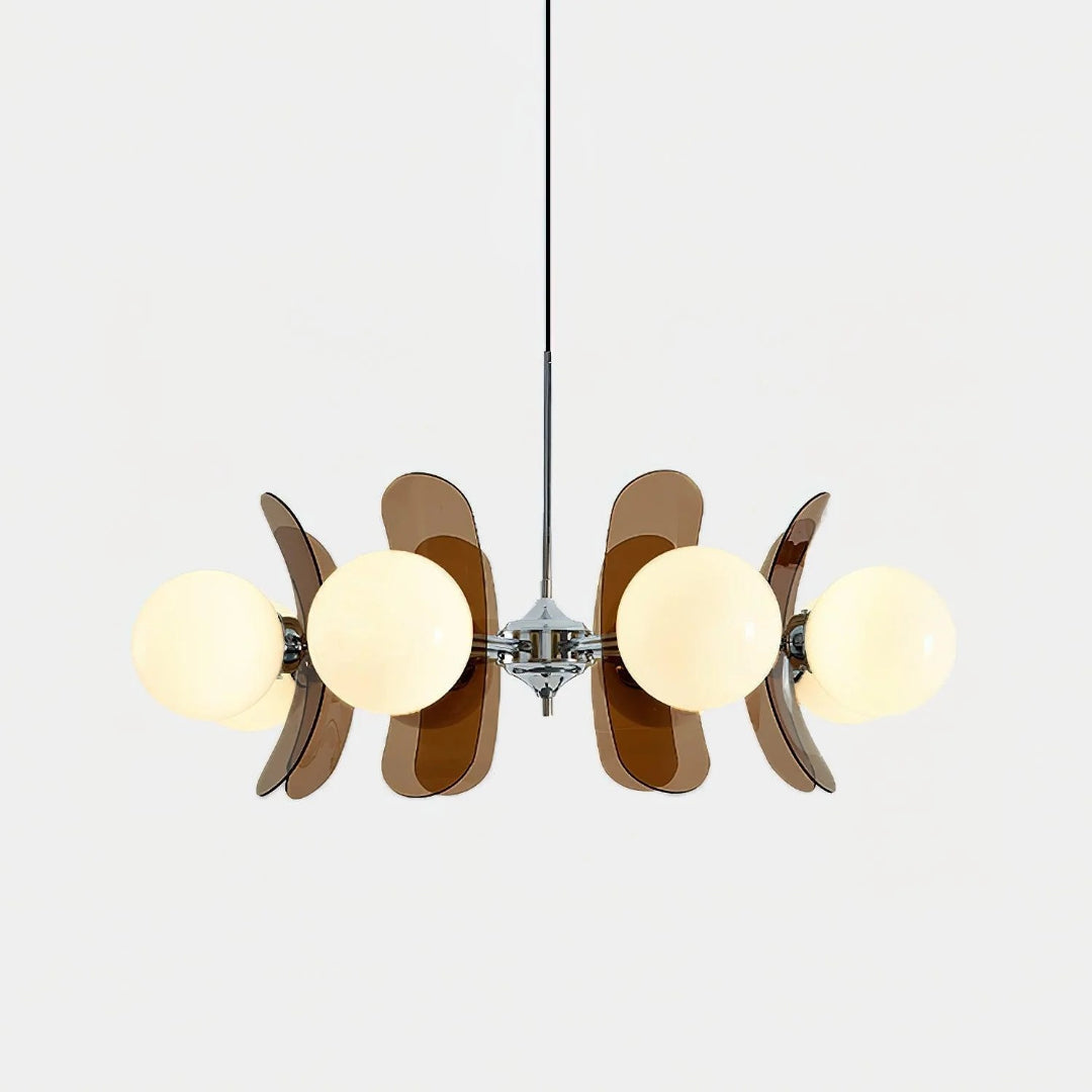 Mid-Century Glazen Hanglamp