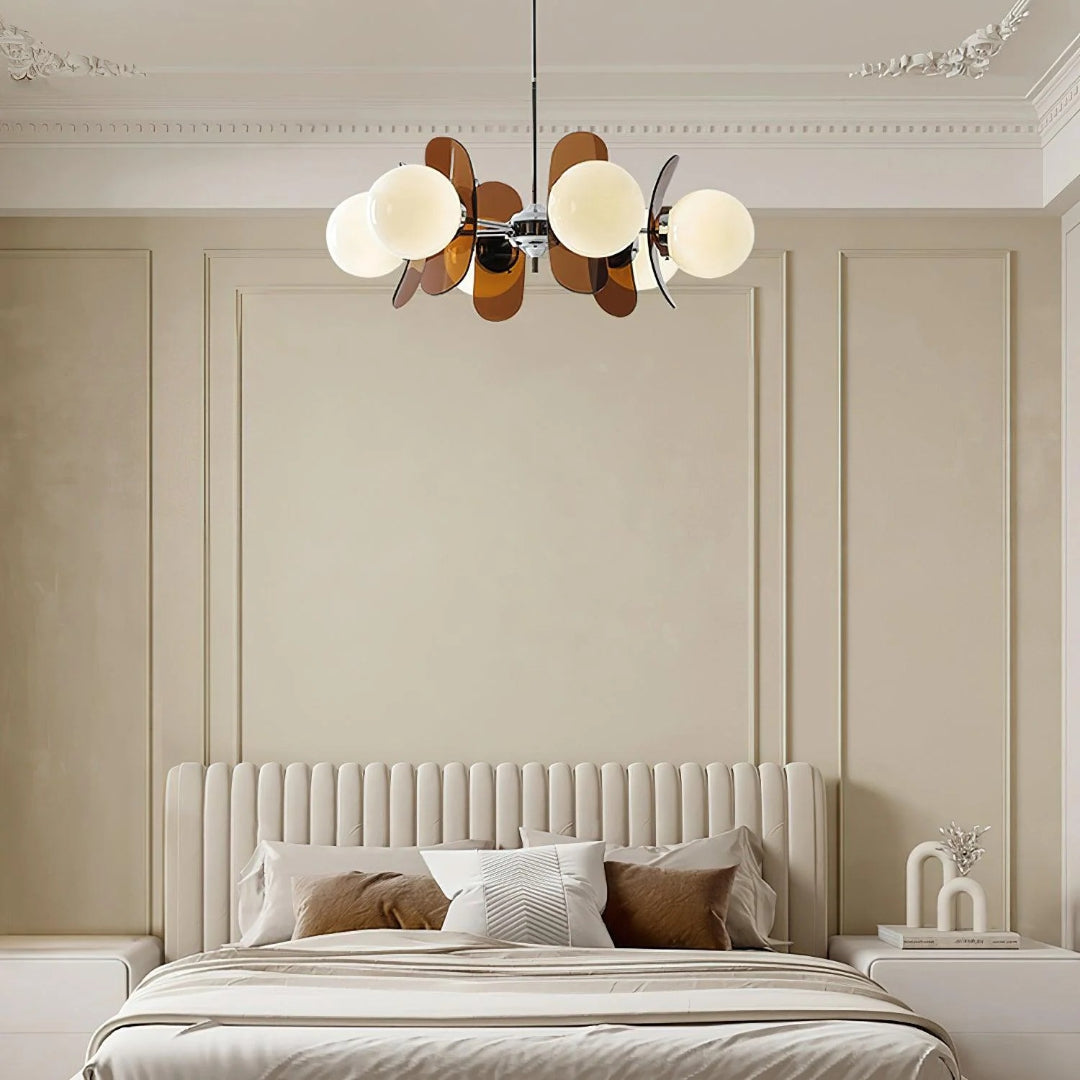 Mid-Century Glazen Hanglamp