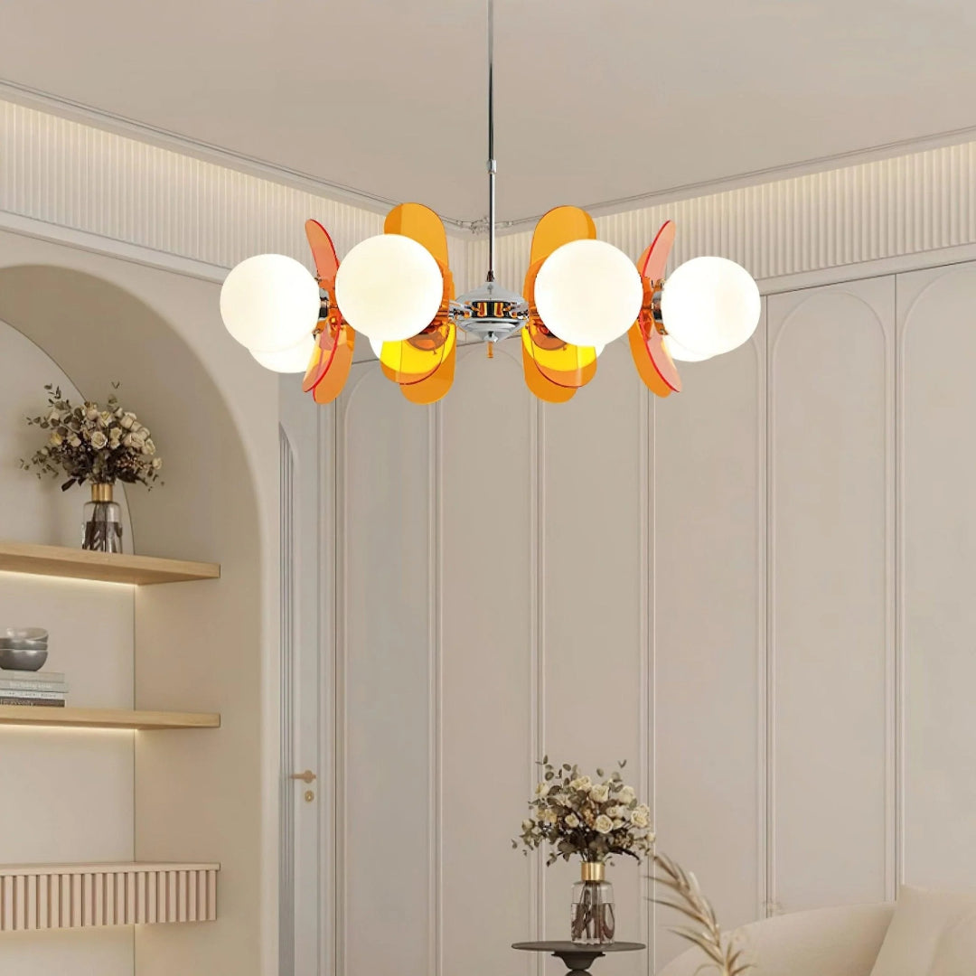 Mid-Century Glazen Hanglamp