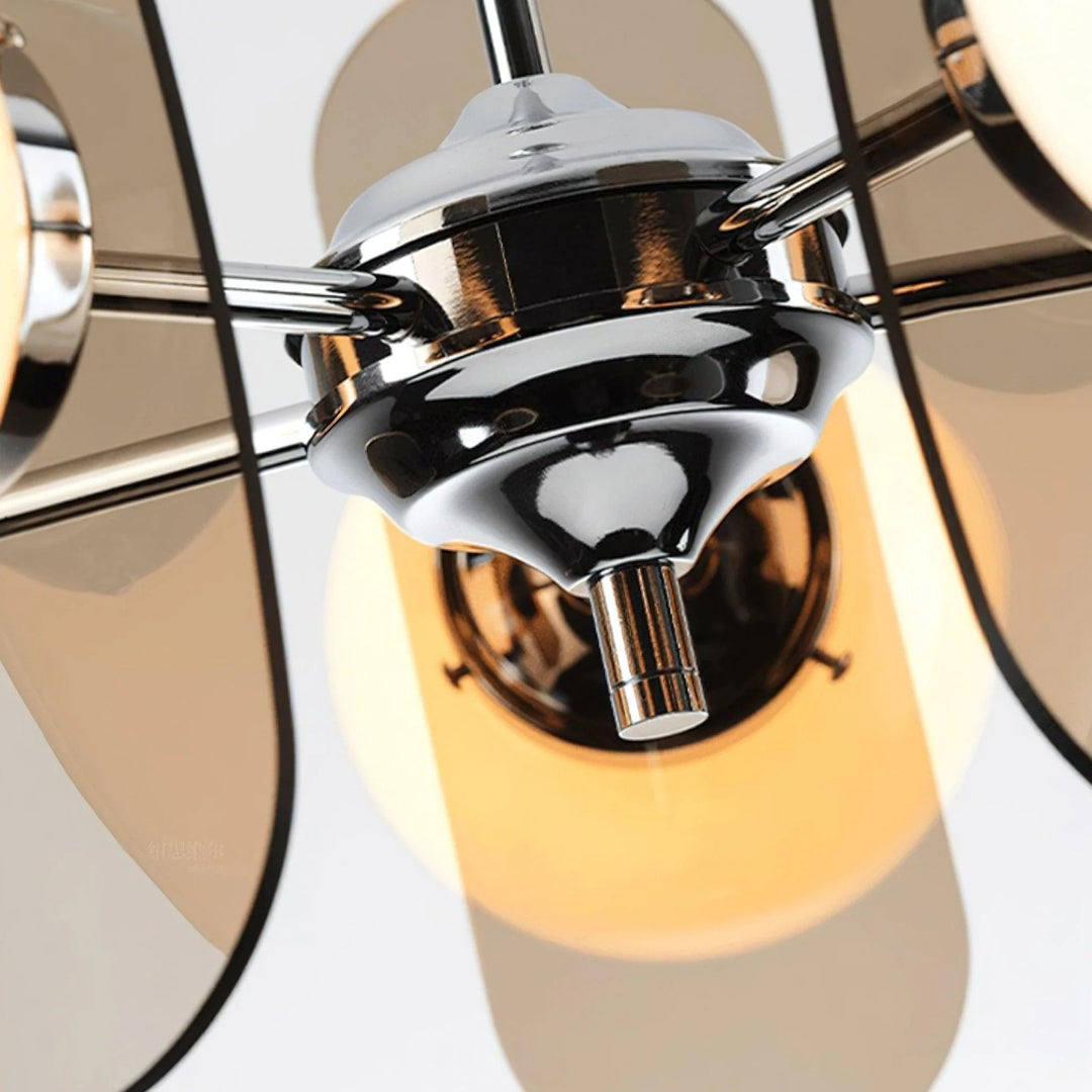 Mid-Century Glazen Hanglamp