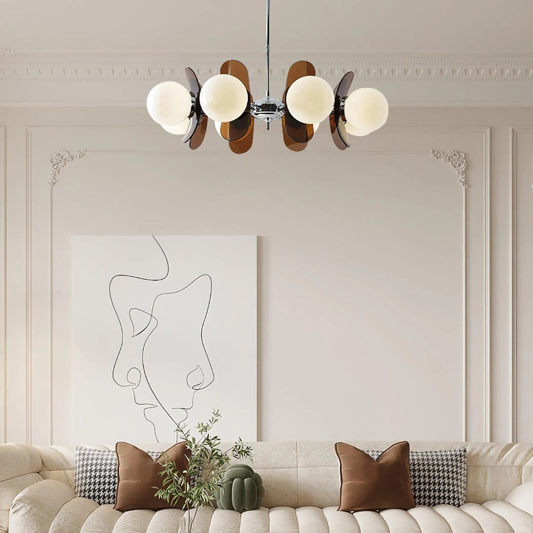 Mid-Century Glazen Hanglamp
