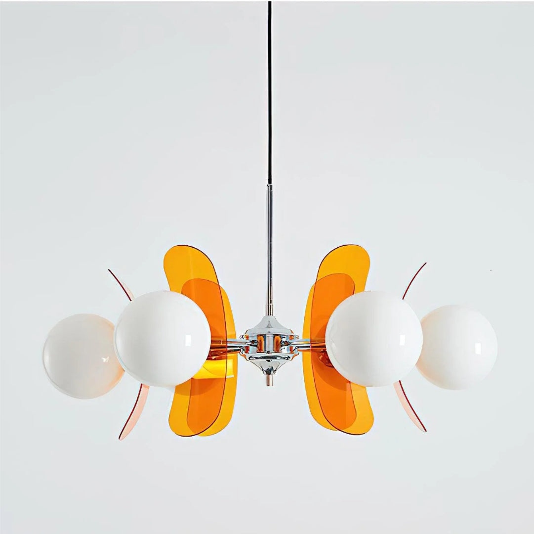 Mid-Century Glazen Hanglamp