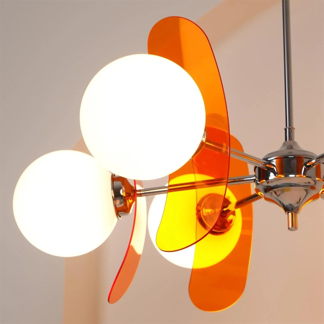 Mid-Century Glazen Hanglamp